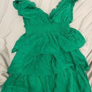 Green Ruffled Dress